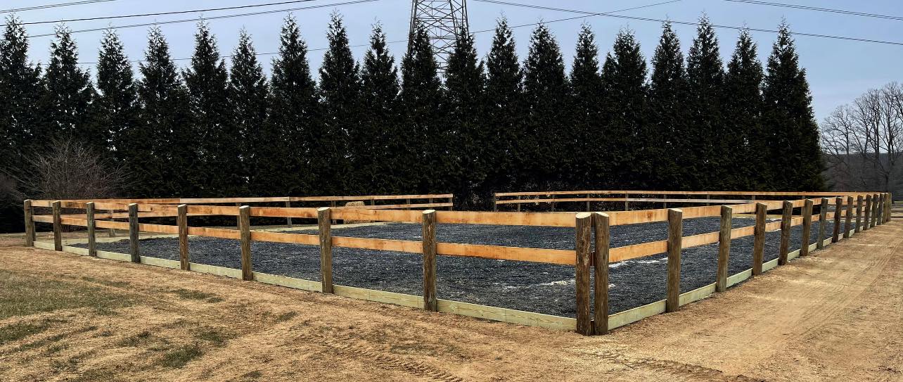 New farm fence installation by Oak and Iron Farm Fence