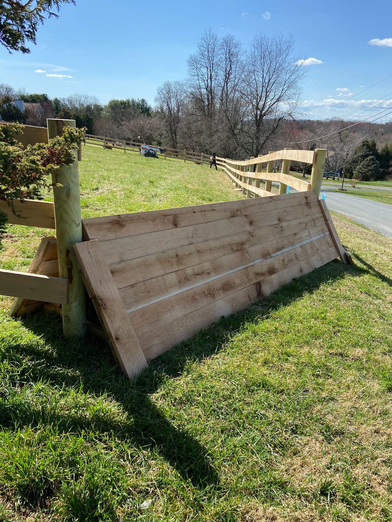New farm fence installation by Oak and Iron Farm Fence